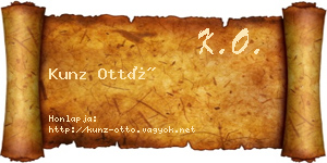 Kunz Ottó névjegykártya