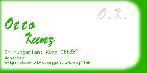 otto kunz business card